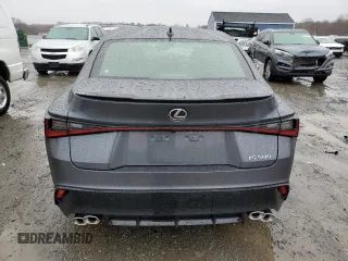 2023 Lexus IS with VIN JTHAP1D25P5002842, listed as a Copart auction lot 42609185 with 17,424 mi miles and Salvage Title. Bid and sale history available at carsss.com. Image 6.