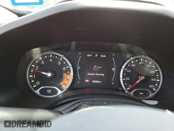 2017 Jeep Renegade Latitude with VIN ZACCJBBB9HPF93903, listed as a Copart auction lot 56180255 with 89,090 mi miles and Salvage title. Bid and sale history available at DreamBid. Image 9.