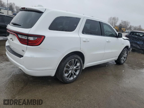 2020 Dodge Durango R/T with VIN 1C4SDHCT6LC301327, listed as a Copart auction lot 47811645 with 147,040 mi miles and Salvage title. Bid and sale history available at DreamBid. Image 3.