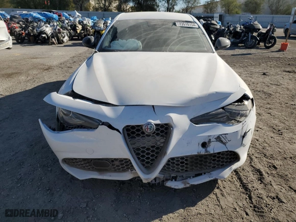 2018 Alfa Romeo Giulia with VIN ZARFAEDN8J7595706, listed as a Copart auction lot 73510154 with 43,734 mi miles and Salvage Title. Bid and sale history available at carsss.com. Image 5.