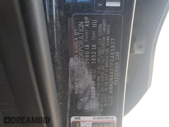2015 Kia Rio EX with VIN KNADN4A37F6465977, listed as a Copart auction lot 51429205 with 118,510 mi miles and Salvage Title. Bid and sale history available at carsss.com. Image 14.