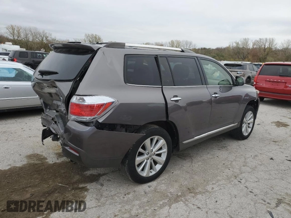 2012 Toyota Highlander Hybrid Limited with VIN JTEDC3EH1C2010467, listed as a Copart auction lot 80748634 with 222,730 mi miles and Salvage Title. Bid and sale history available at carsss.com. Image 3.