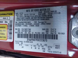2014 Ford Fusion SE with VIN 3FA6P0H79ER223870, listed as a IAAI auction lot 41541074 with 123,391 mi miles. Bid and sale history available at carsss.com. Image 9.