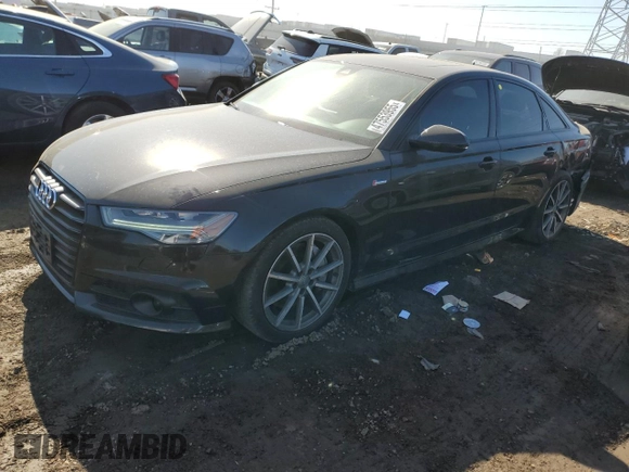 2017 Audi A6 Premium Plus with VIN WAUF2AFC9HN133847, listed as a Copart auction lot 47553955 with 57,064 mi miles and Salvage Title. Bid and sale history available at carsss.com. Image 1.