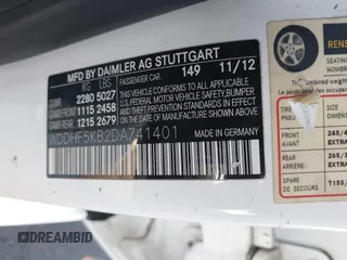 2013 Mercedes-Benz E 350 Luxury z VIN WDDHF5KB2DA741401, wystawiony jako IAAI lot #42605065 z przebiegiem 167 479 mil mil oraz . Historia ofert i sprzedaży dostępna na DreamBid. Obrazek 9.