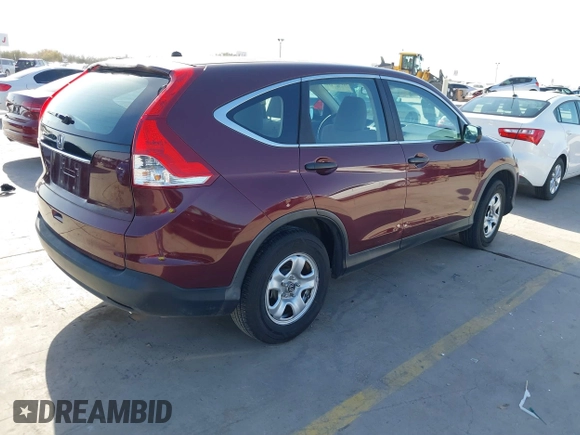 2013 Honda CR-V LX with VIN 5J6RM3H35DL038740, listed as a IAAI auction lot 41734748 with 227,261 mi miles. Bid and sale history available at carsss.com. Image 4.