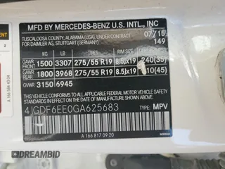 2016 Mercedes-Benz GL with VIN 4JGDF6EE0GA625683, listed as a Copart auction lot 74594824 with 102,519 mi miles and Salvage Title. Bid and sale history available at carsss.com. Image 16.