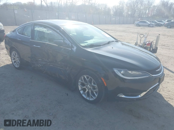 2015 Chrysler 200 C z VIN 1C3CCCEG0FN553629, wystawiony jako IAAI lot #41994143 z przebiegiem 75 774 mil mil oraz . Historia ofert i sprzedaży dostępna na DreamBid. Obrazek 1.