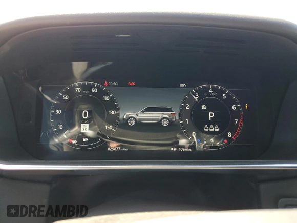 2022 Land Rover Range Rover Sport HST with VIN SALWS2RU8NA207459, listed as a Copart auction lot 49181275 with 29,877 mi miles and Salvage title. Bid and sale history available at DreamBid. Image 9.