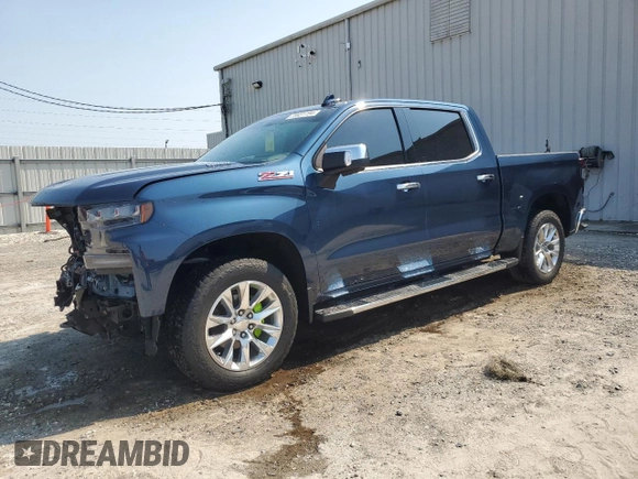 2021 Chevrolet Silverado 1500 LTZ with VIN 3GCUYGET9MG373240, listed as a Copart auction lot 75931194 with 12,585 mi miles and Salvage Title. Bid and sale history available at DreamBid. Image 1.