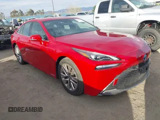 2021 Toyota Mirai XLE with VIN JTDAAAAA6MA002303, listed as a IAAI auction lot 41687792 with 23,121 mi miles and . Bid and sale history available at carsss.com. Image 1.