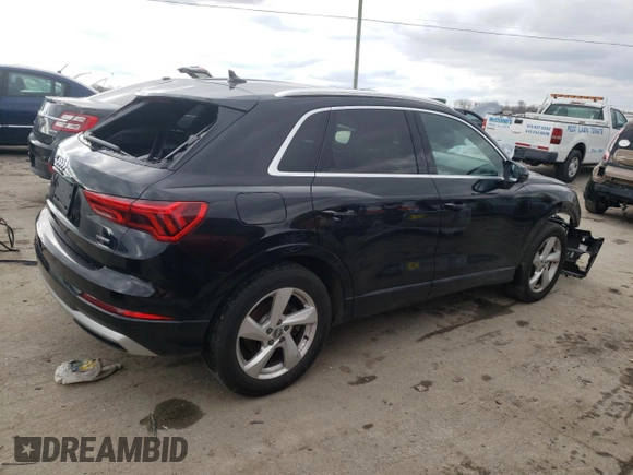 2020 Audi Q3 Premium with VIN WA1AECF39L1113348, listed as a Copart auction lot 44678063 with 18,375 mi miles. Bid and sale history available at carsss.com. Image 3.