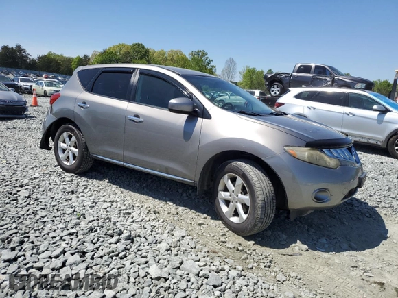 2009 Nissan Murano SL with VIN JN8AZ18W29W139280, listed as a Copart auction lot 53636955 with 142,405 mi miles and Salvage Title. Bid and sale history available at DreamBid. Image 4.