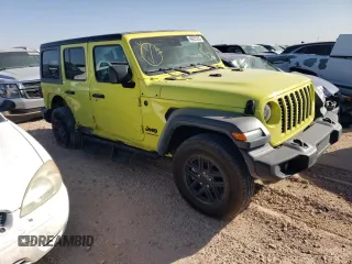 2024 Jeep Wrangler Sport S with VIN 1C4PJXDN0RW105903, listed as a Copart auction lot 49928365 with 6,297 mi miles and Salvage Title. Bid and sale history available at carsss.com. Image 4.