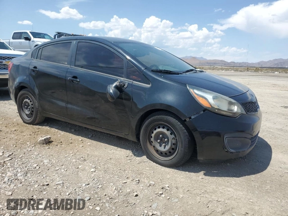 2013 Kia Rio LX with VIN KNADM4A37D6164867, listed as a Copart auction lot 64719374 with 112,840 mi miles and Salvage Title. Bid and sale history available at carsss.com. Image 4.