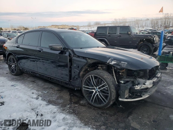 2018 BMW 7 Series 740e xDrive iPerformance with VIN WBA7J2C59JG938180, listed as a Copart auction lot 85343184 with 35,860 mi miles and Salvage Title. Bid and sale history available at carsss.com. Image 4.