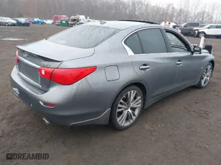 2016 Infiniti Q50 3.0t Red Sport 400 with VIN JN1FV7AR3GM451964, listed as a IAAI auction lot 41715544 with 164,139 mi miles. Bid and sale history available at carsss.com. Image 4.