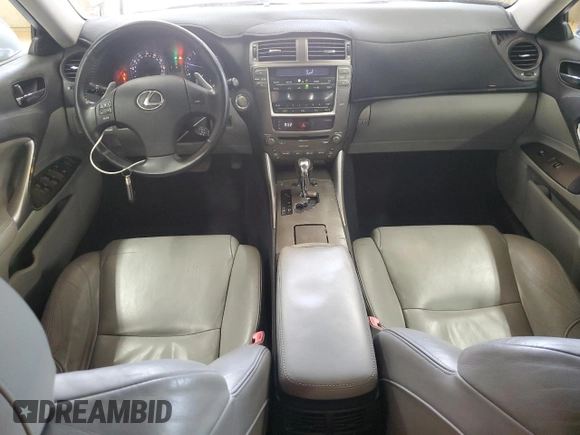 2006 Lexus IS 250 with VIN JTHBK262465011858, listed as a Copart auction lot 55466245 with 195,210 mi miles and Salvage title. Bid and sale history available at DreamBid. Image 8.