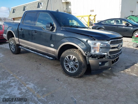 2018 Ford F-150 XL with VIN 1FTEW1EG6JFA09218, listed as a IAAI auction lot 41240903 with 131,702 mi miles. Bid and sale history available at carsss.com. Image 1.