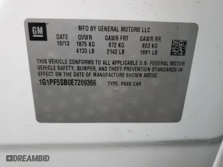 2014 Chevrolet Cruze 2LT with VIN 1G1PF5SB0E7209366, listed as a Copart auction lot 86144614 with 129,206 mi miles and Salvage Title. Bid and sale history available at carsss.com. Image 14.