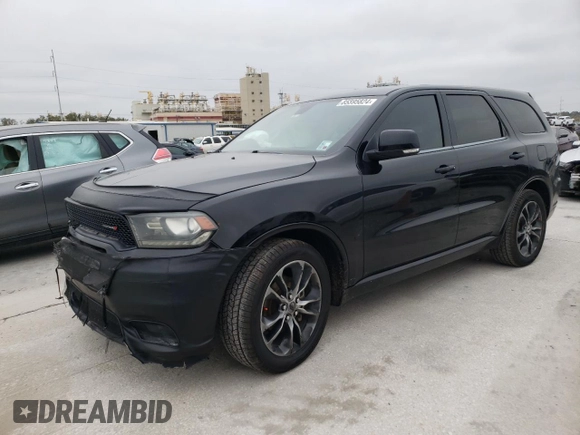2020 Dodge Durango GT Plus with VIN 1C4RDHDG3LC119133, listed as a Copart auction lot 85595824 with 155,432 mi miles and Salvage Title. Bid and sale history available at carsss.com. Image 1.