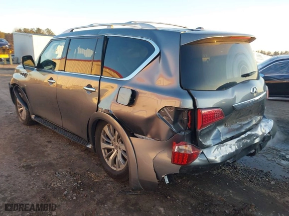2015 Infiniti QX80 with VIN JN8AZ2NE9F9082782, listed as a IAAI auction lot 41286923 with 189,281 mi miles. Bid and sale history available at carsss.com. Image 3.