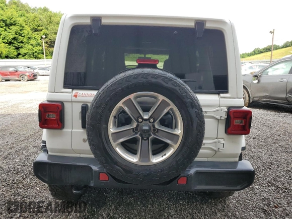 2020 Jeep Wrangler Unlimited Sahara with VIN 1C4HJXEG4LW272051, listed as a Copart auction lot 61090665 with 100,148 mi miles and Clean title. Bid and sale history available at DreamBid. Image 6.