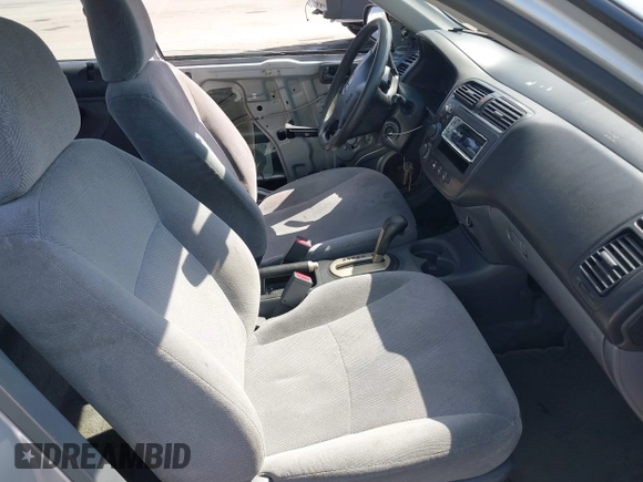 2001 Honda Civic LX with VIN 2HGES16591H619719, listed as a IAAI auction lot 42183571 with 294,983 mi miles. Bid and sale history available at carsss.com. Image 5.