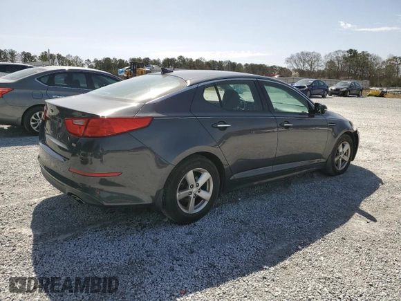 2015 Kia Optima LX with VIN 5XXGM4A71FG456344, listed as a Copart auction lot 47100075 with 143,327 mi miles and Salvage Title. Bid and sale history available at carsss.com. Image 3.