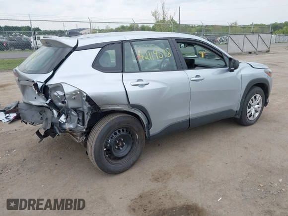 2023 Toyota Corolla Cross L with VIN 7MUAAABG4PV063424, listed as a IAAI auction lot 42119578 with 14,743 mi miles and . Bid and sale history available at DreamBid. Image 4.