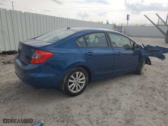 2012 Honda Civic Sdn EX-L with VIN 19XFB2F95CE033285, listed as a Copart auction lot 49304335 with 0 mi miles and Salvage Title. Bid and sale history available at carsss.com. Image 3.