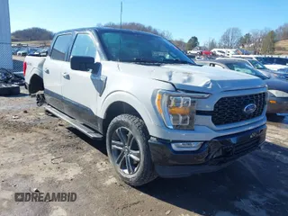 2023 Ford F-150 XL with VIN 1FTFW1E57PKE92608, listed as a IAAI auction lot 41679838 with 21,349 mi miles. Bid and sale history available at carsss.com. Image 1.