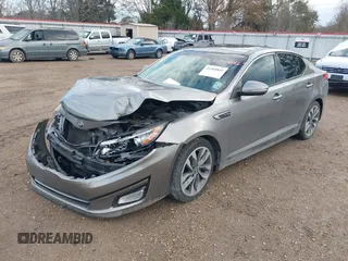 2015 Kia Optima SX Turbo with VIN 5XXGR4A6XFG395441, listed as a IAAI auction lot 41460842 with 140,958 mi miles. Bid and sale history available at carsss.com. Image 2.