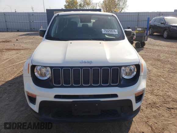 2022 Jeep Renegade Sport with VIN ZACNJDA16NPN51551, listed as a Copart auction lot 75525974 with 15,898 mi miles and Salvage title. Bid and sale history available at DreamBid. Image 5.