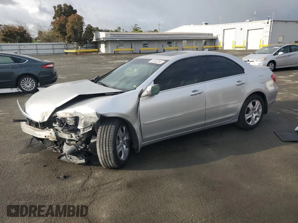2006 Acura RL with VIN JH4KB16556C005244, listed as a Copart auction lot 50843265 with Not Provided miles and Salvage Title. Bid and sale history available at DreamBid. Image 1.