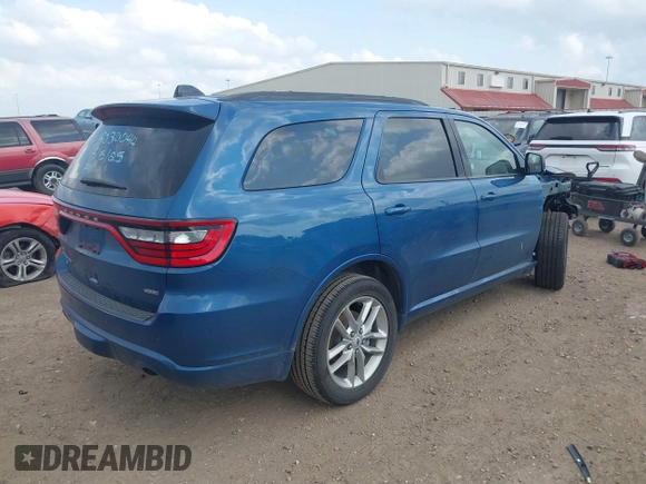 2025 Dodge Durango GT Plus with VIN 1C4RDJDG9SC517906, listed as a IAAI auction lot 42164264 with 1,247 mi miles and . Bid and sale history available at DreamBid. Image 4.