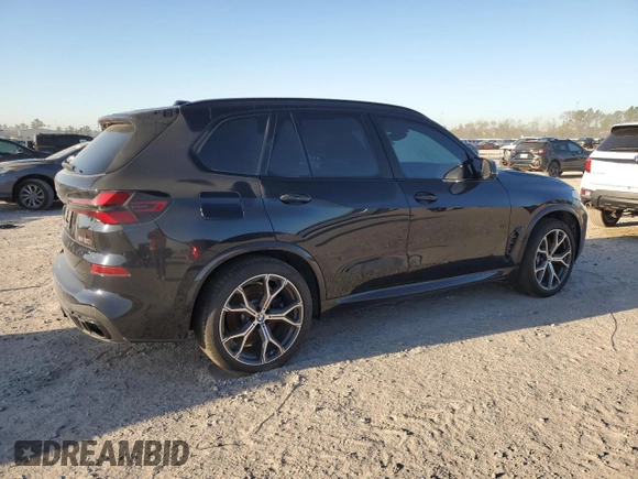 2024 BMW X5 M60i with VIN 5UX33EU03R9U82028, listed as a Copart auction lot 49480305 with 35,747 mi miles and Salvage Title. Bid and sale history available at carsss.com. Image 3.