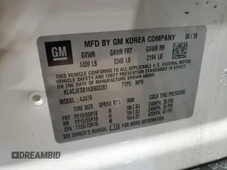 2019 Buick Encore Preferred with VIN KL4CJESB1KB903281, listed as a Copart auction lot 50446475 with 58,553 mi miles and Clean Title. Bid and sale history available at DreamBid. Image 12.