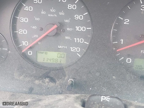 2002 Subaru Legacy Wagon Outback with VIN 4S3BH675X26627987, listed as a IAAI auction lot 41921621 with 114,981 mi miles. Bid and sale history available at carsss.com. Image 7.