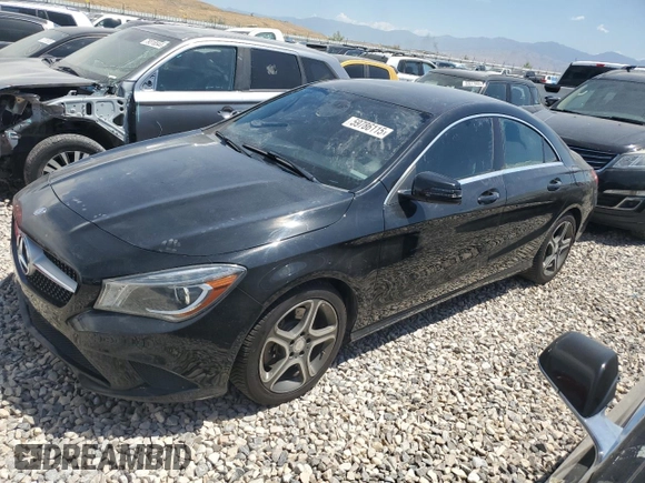 2014 Mercedes-Benz CLA 250 with VIN WDDSJ4EB1EN154630, listed as a Copart auction lot 59786115 with 115,860 mi miles and Clean title. Bid and sale history available at DreamBid. Image 1.