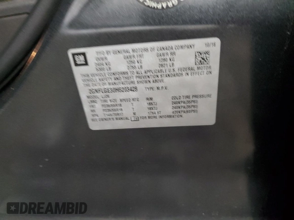 2017 Chevrolet Equinox Premier with VIN 2GNFLGE30H6203428, listed as a Copart auction lot 42015985 with 45,464 mi miles and Salvage Title. Bid and sale history available at carsss.com. Image 12.