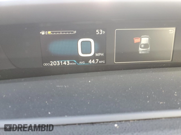 2017 Toyota Prius Two with VIN JTDKARFU7H3037108, listed as a Copart auction lot 49111555 with 203,143 mi miles and Salvage Title. Bid and sale history available at DreamBid. Image 9.