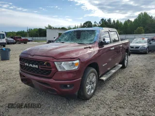 2022 Ram 1500 Lone Star with VIN 1C6RREFT5NN114394, listed as a Copart auction lot 58063115 with 26,246 mi miles and Salvage title. Bid and sale history available at DreamBid. Image 1.