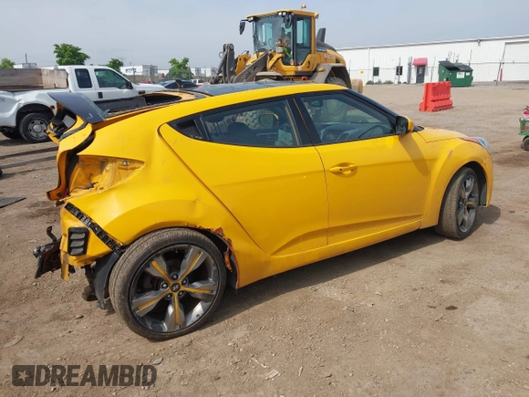 2013 Hyundai Veloster w/Black Int with VIN KMHTC6AD7DU161769, listed as a IAAI auction lot 42448221 with 139,936 mi miles and . Bid and sale history available at DreamBid. Image 4.
