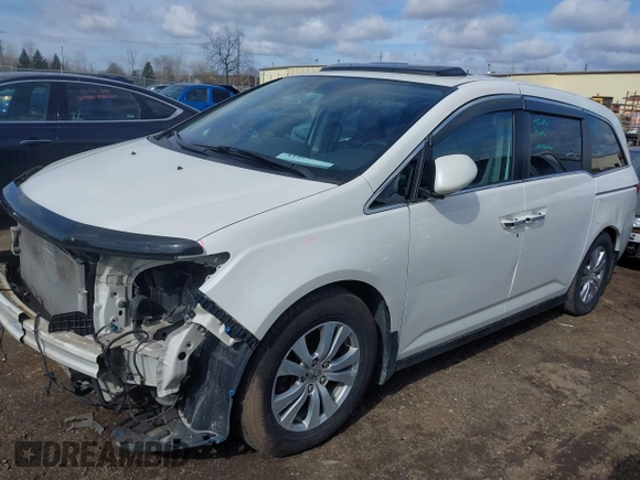 2014 Honda Odyssey EX-L with VIN 5FNRL5H63EB136541, listed as a IAAI auction lot 41866320 with 148,696 mi miles and . Bid and sale history available at DreamBid. Image 2.