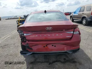 2023 Hyundai Elantra Limited with VIN KMHLP4AG5PU625813, listed as a Copart auction lot 54726965 with 20,096 mi miles and Salvage Title. Bid and sale history available at DreamBid. Image 6.