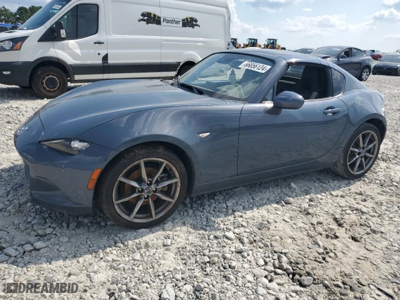 2021 Mazda MX-5 Miata RF Grand Touring with VIN JM1NDAM76M0452631, listed as a Copart auction lot 66856124 with 0 mi miles and Salvage Title. Bid and sale history available at carsss.com. Image 1.