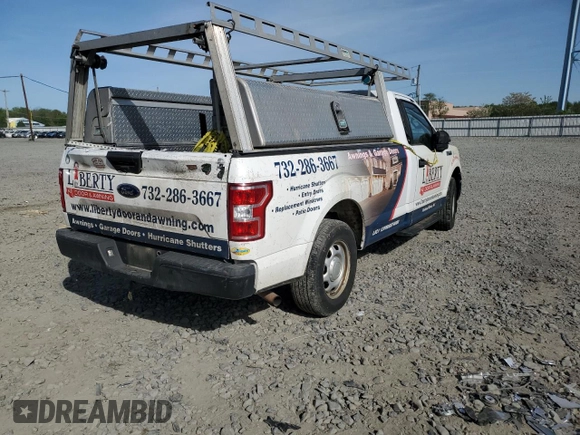 2018 Ford F-150 XL with VIN 1FTMF1CB6JKC18100, listed as a Copart auction lot 55237045 with 175,667 mi miles and Salvage title. Bid and sale history available at DreamBid. Image 3.