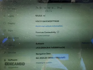 2013 Tesla Model S z VIN 5YJSA1CN1DFP11636, wystawiony jako Copart lot #78333554 z przebiegiem 101 625 mil mil oraz Szkoda całkowita • Salvage title. Historia ofert i sprzedaży dostępna na DreamBid. Obrazek 9.