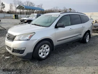 2015 Chevrolet Traverse LS with VIN 1GNKRFED9FJ248612, listed as a Copart auction lot 48367905 with 107,777 mi miles and Salvage Title. Bid and sale history available at carsss.com. Image 1.